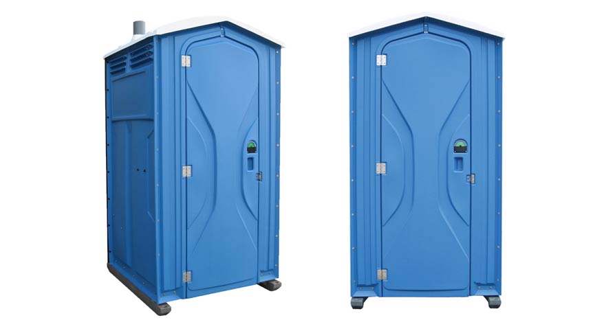 Long-term porta potty units on site in Lynchburg, Virginia